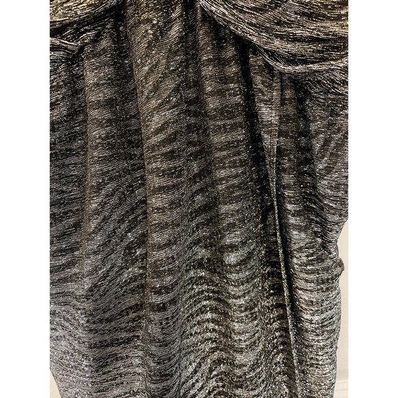 IRO 2 Volsun DISCO Metallic Midi Dress $425 Sheer Zebra Wrap Sparkly Glitter - Picture 9 of 16